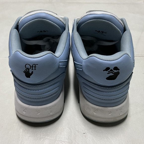 OFF-WHITE OUT OF OFFICE LOW CALF LEATHER WHITE LIGHT BLUE SIZE 43